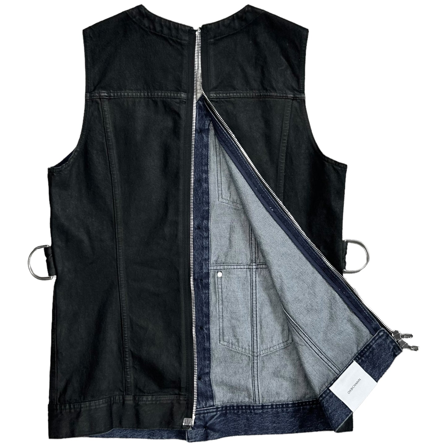 Namacheko Biker Back Zip Denim Vest - AW21