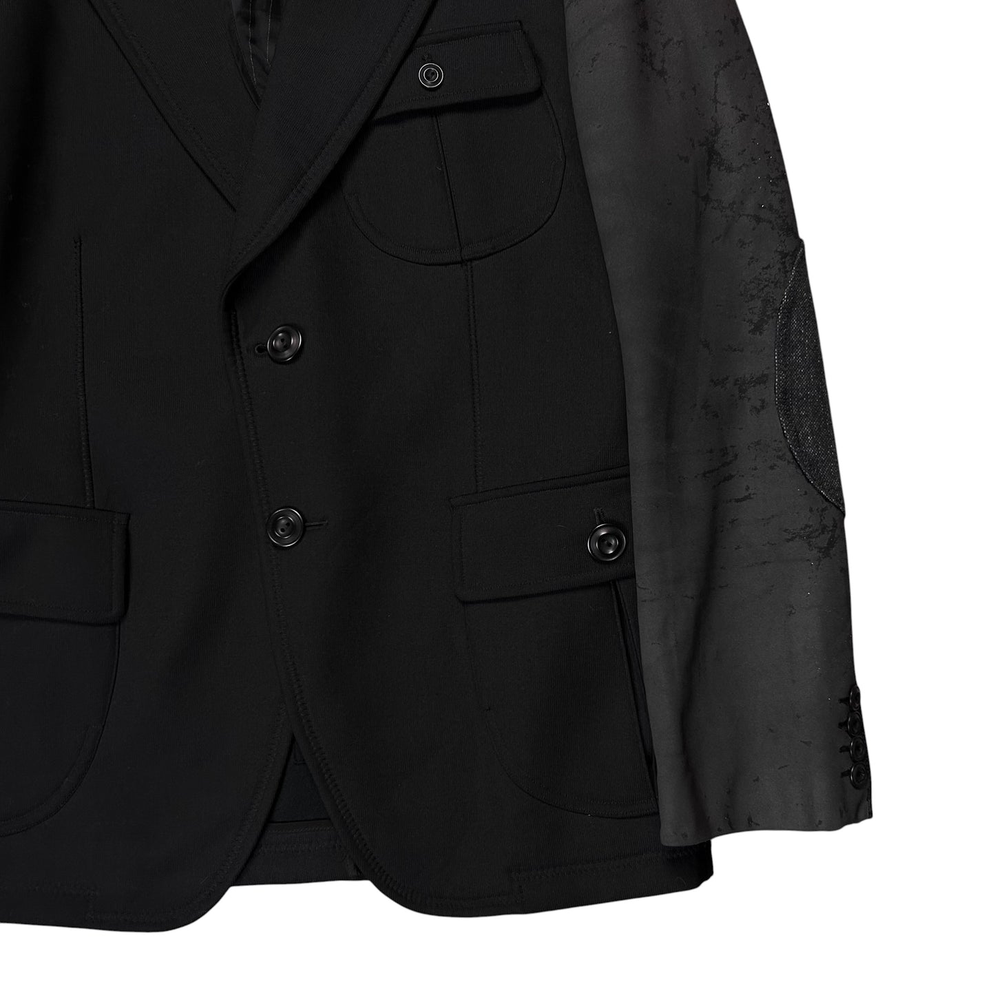 Junya Watanabe Man Comme des Garcons Blistered Leather Sleeve Blazer - AW16
