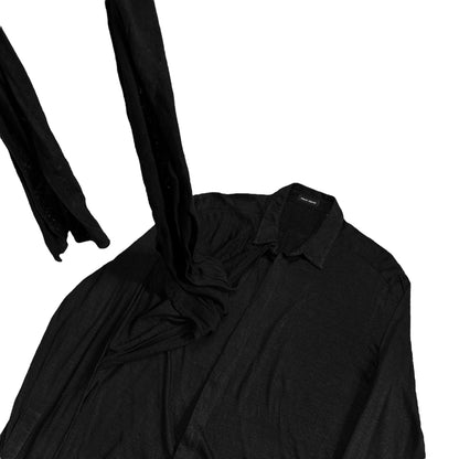 Kris Van Assche Asymmetric Wrap Layer Scarf Shirt