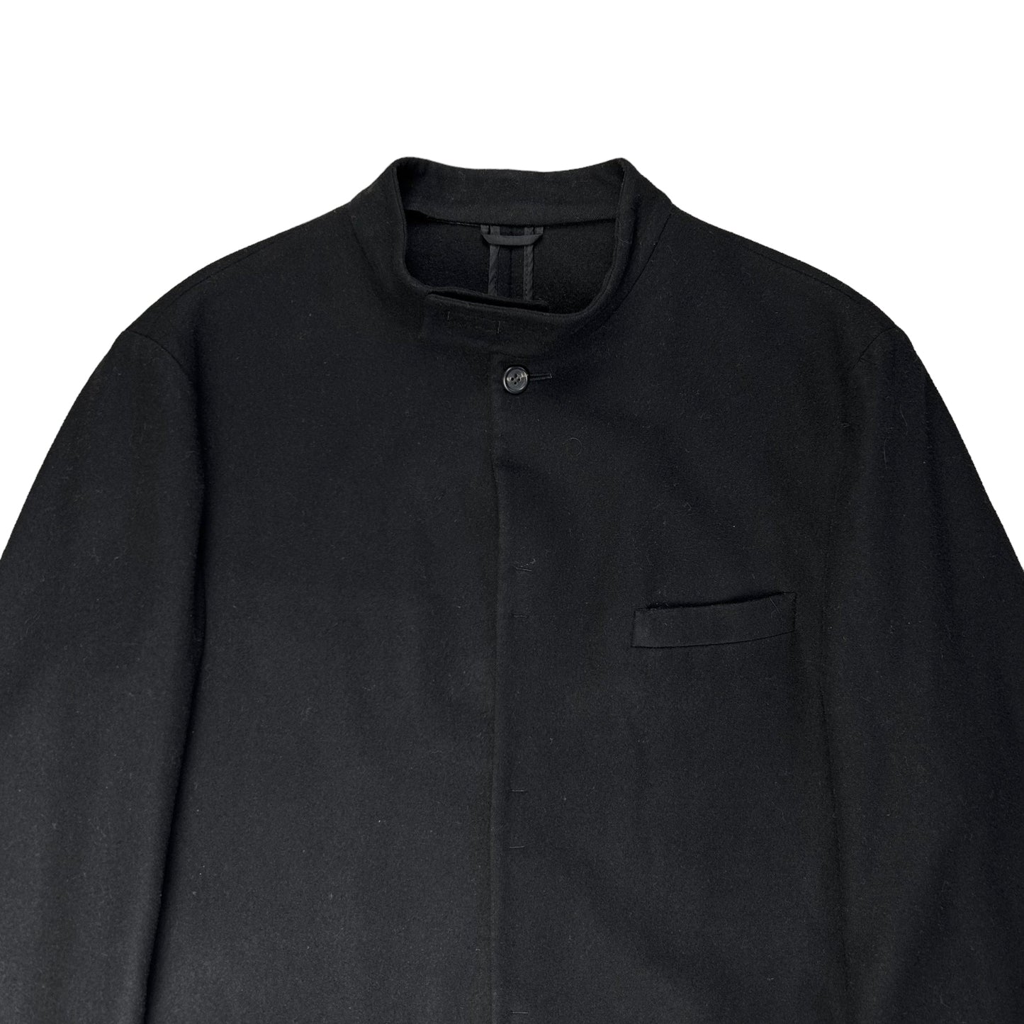 Prada Unlined Velcro Closure Wool Jacket