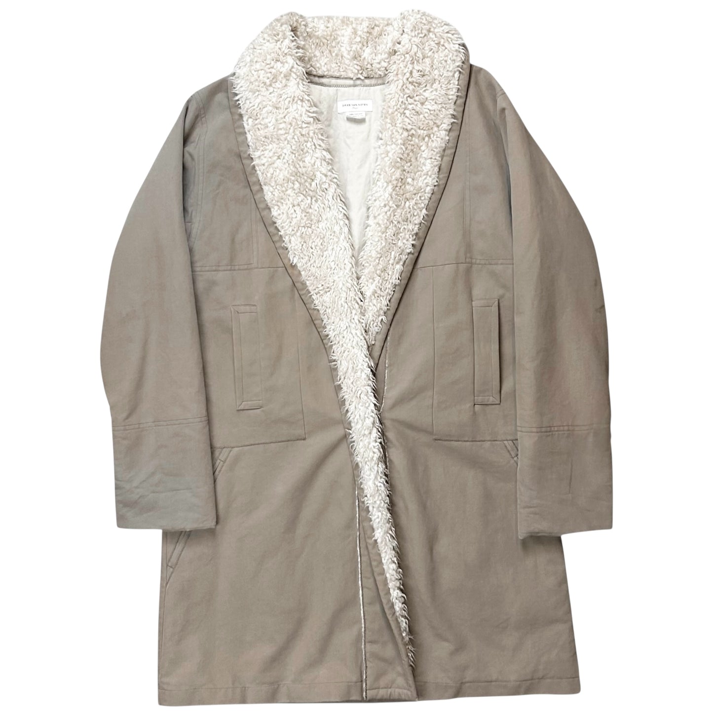Dries Van Noten Sherpa Collar Coat - AW02
