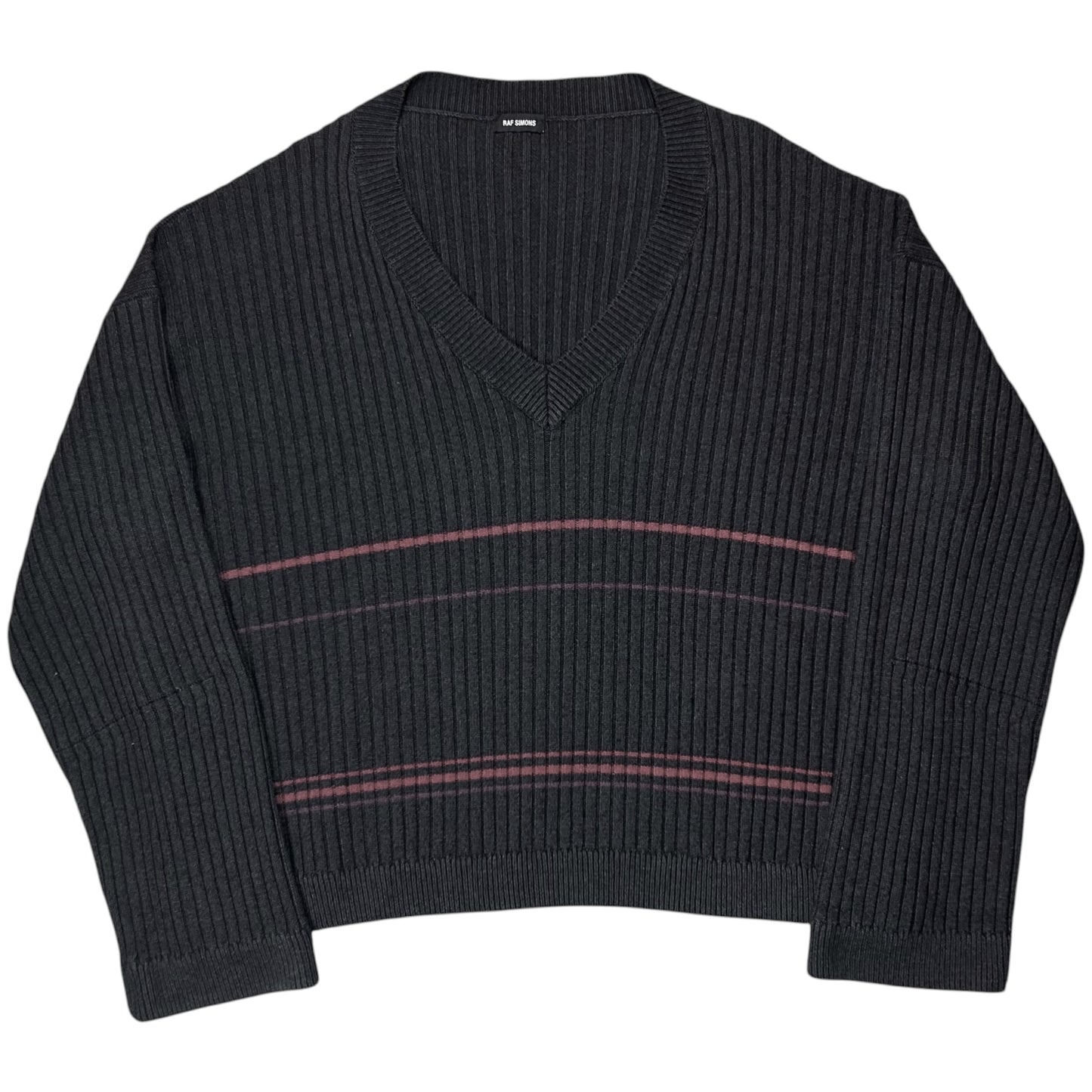 Raf Simons Slouchy Fisherman Stripe Knit Sweater - SS18
