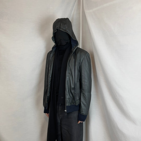 Dirk Bikkembergs Hooded Sheep Leather Blouson