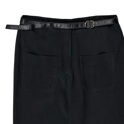 Dries Van Noten Leather Belted Trousers