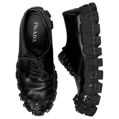 Prada Studded Tyre Derbies - AW19