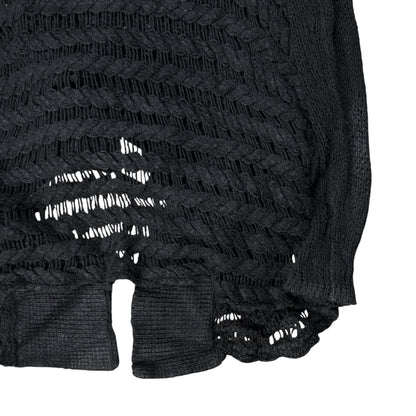 Rick Owens Open Crotchet Knit Tail Silk Cardigan - AW15