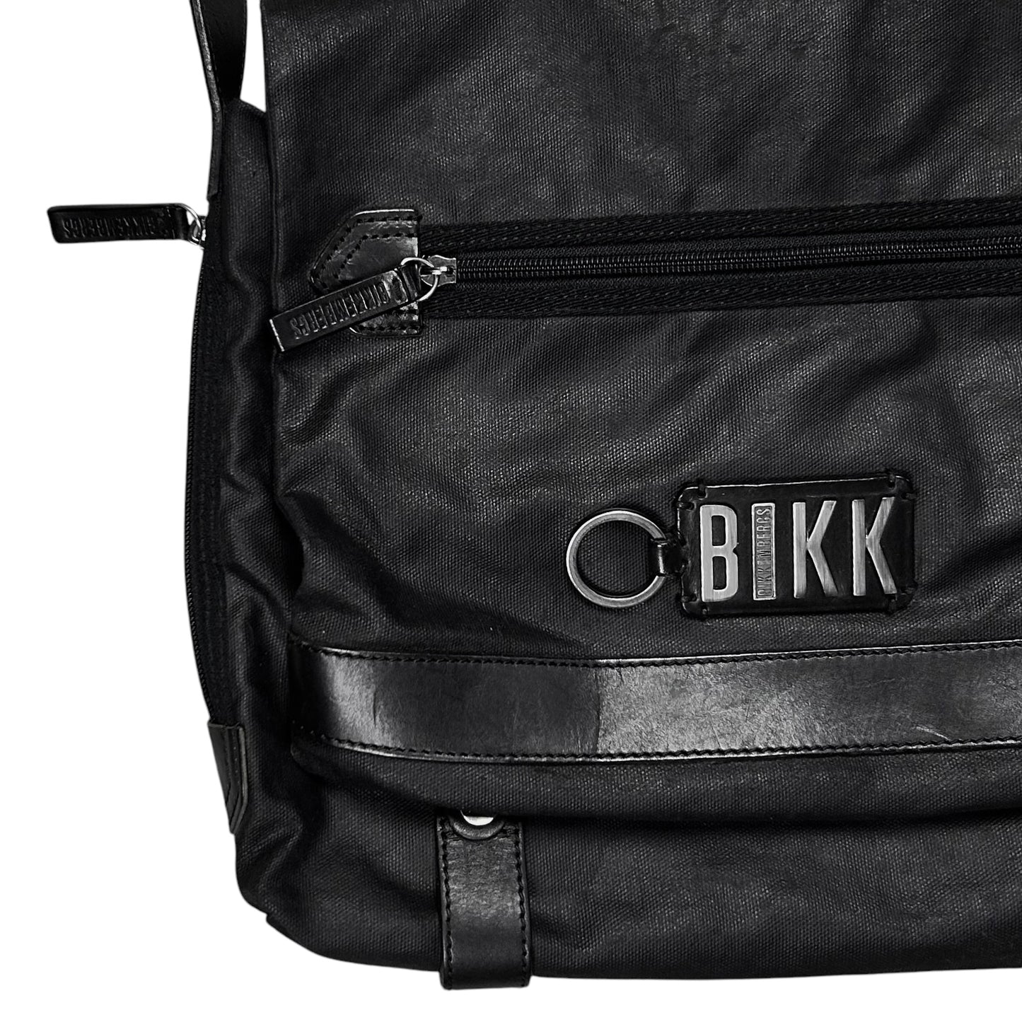 Dirk Bikkembergs Waxed Metal Patch Bag