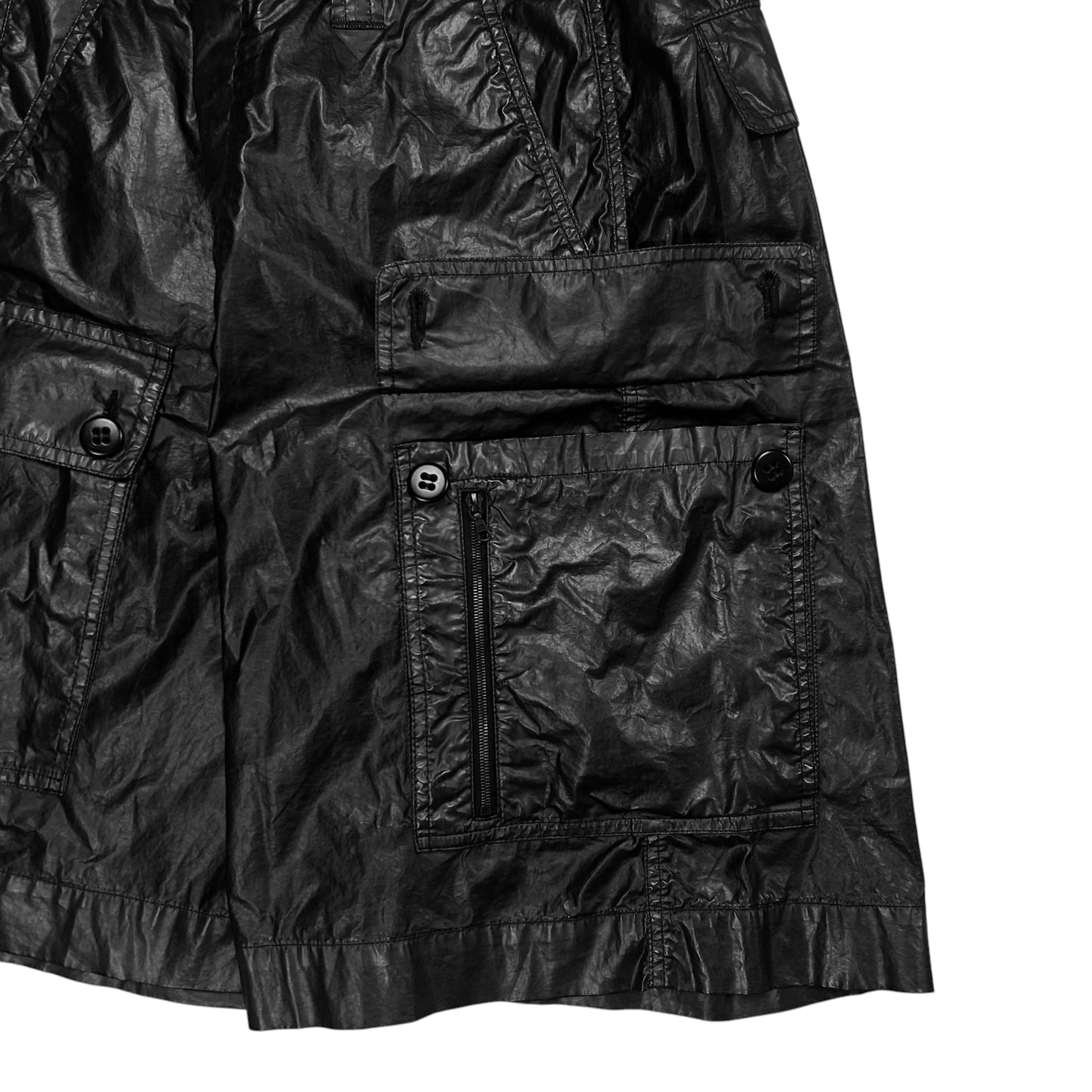 Dries Van Noten Glossy Cargo Shorts - SS20