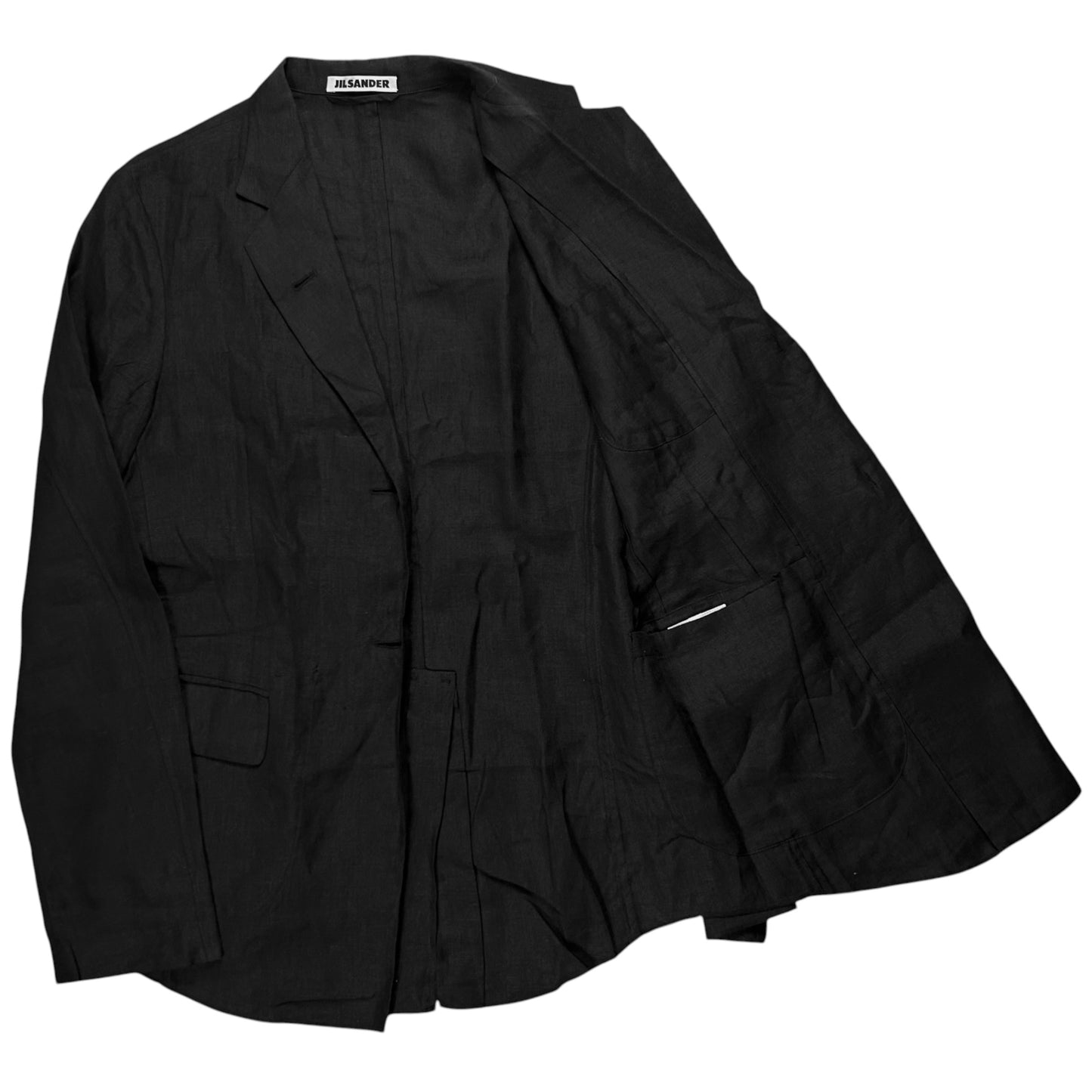Jil Sander by Raf Simons Mandarin Linen Blazer - 00s