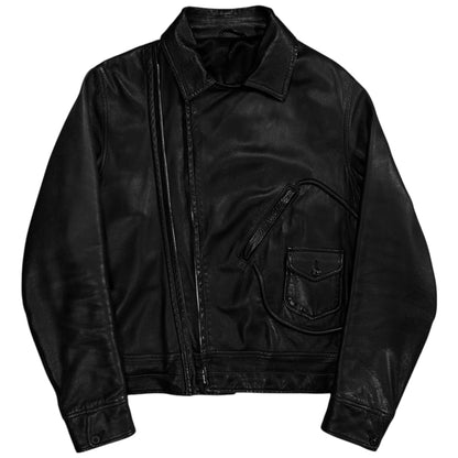 Maison Martin Margiela Flap Pocket Biker Deer Leather Jacket - AW06