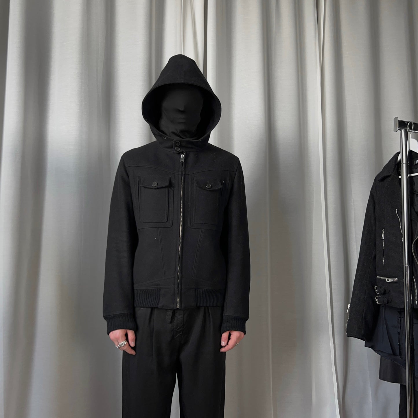 Dior Homme Hooded Wool Bomber Jacket - AW08