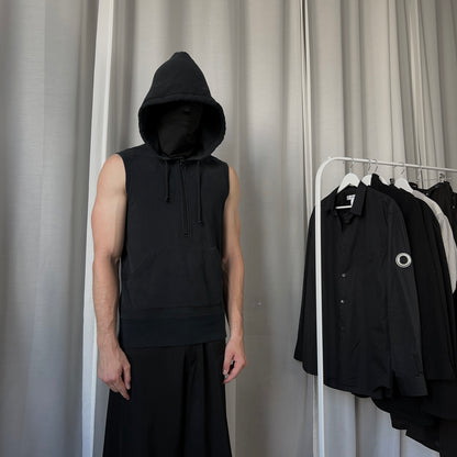 Y’s Yohji Yamamoto Half Zip Hood Vest