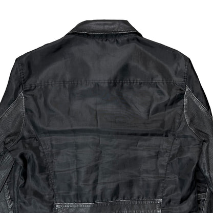 Dirk Bikkembergs Leather Applicated Utility Work Jacket