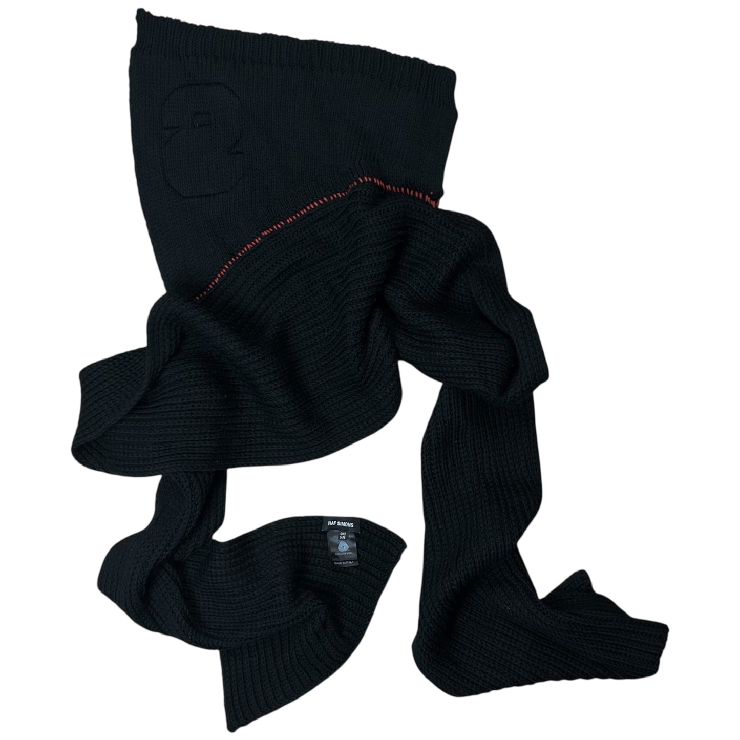 Raf Simons Asymmetric Patch Knit Scarf - AW16