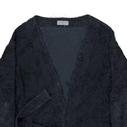Yohji Yamamoto Pour Homme Frayed Wrap Belt Cardigan - AW12 l