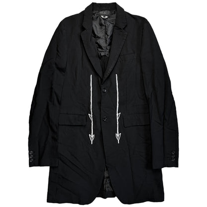 Comme Des Garcons BLACK Heart String Embroidered Coat - AW13