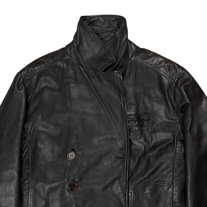 Dirk Bikkembergs Leather Caban Jacket