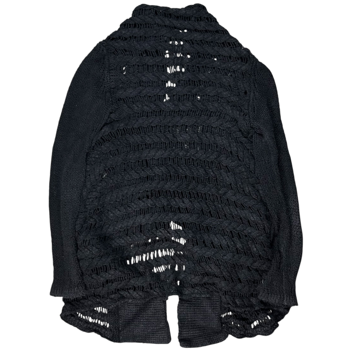 Rick Owens Open Crotchet Knit Tail Silk Cardigan - AW15