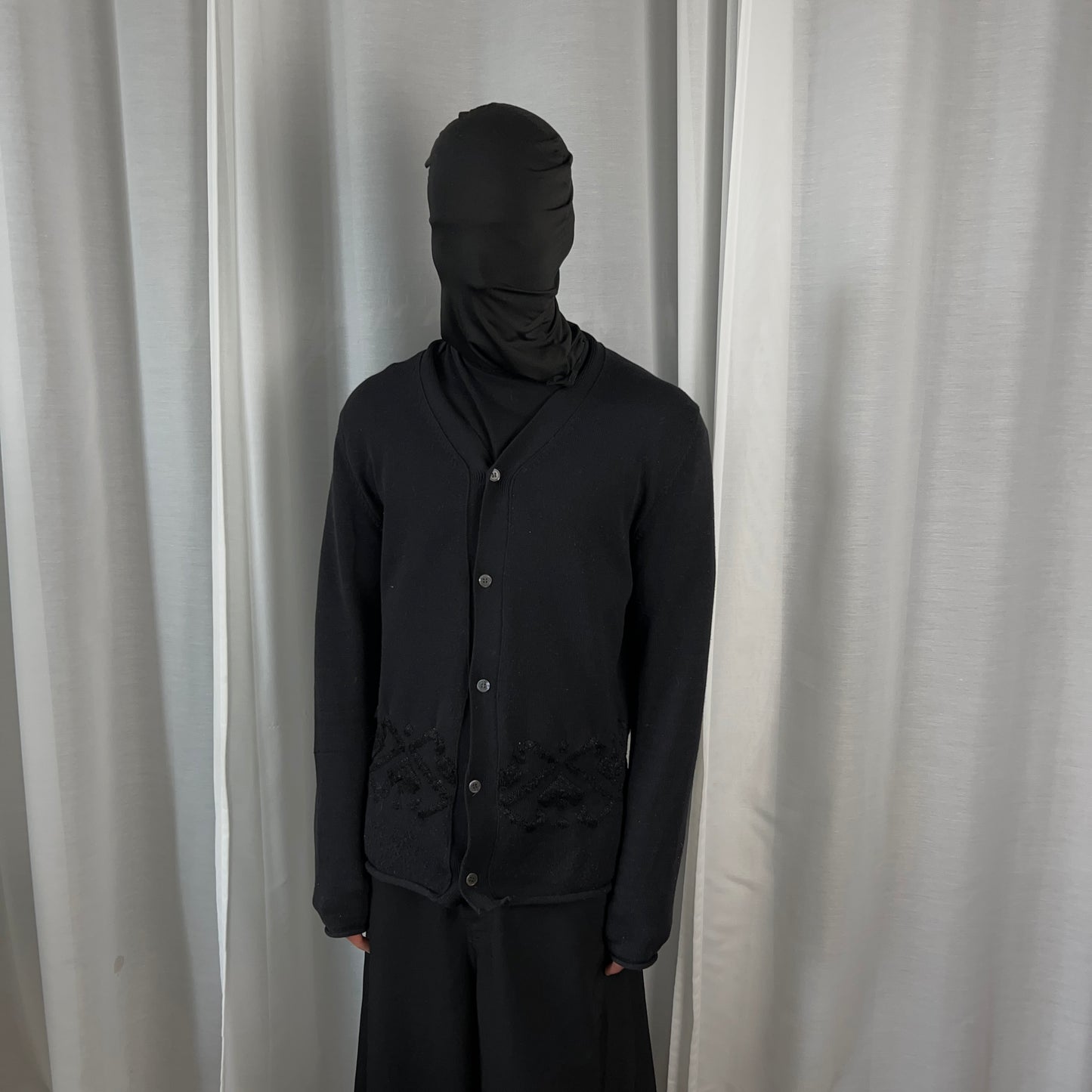 Comme des Garcons Shirt Geometric Embroidered Cardigan