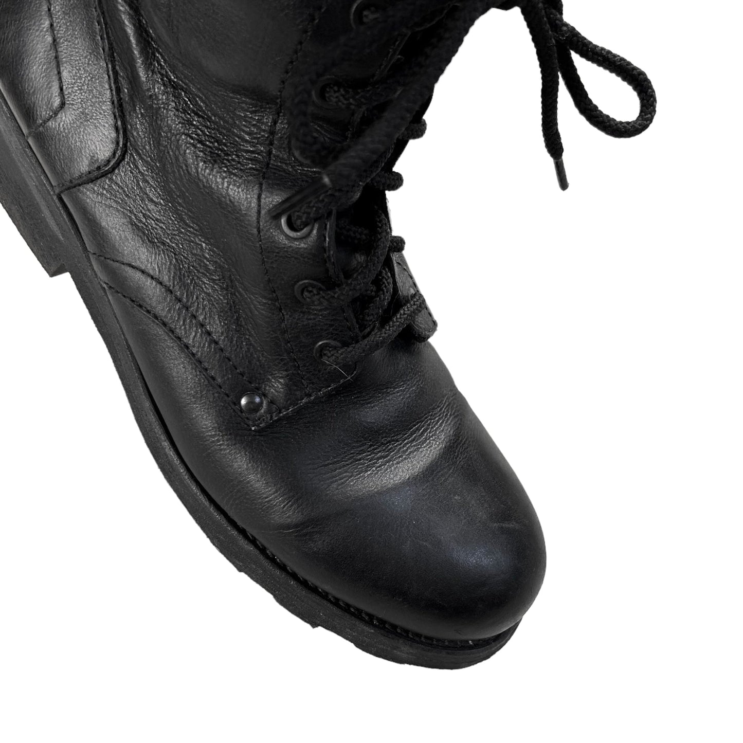 Dirk Bikkembergs Grained Combat Boots