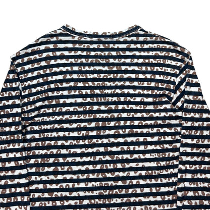 Comme des Garcons Shirt Striped Leo Print Longsleeve - SS12
