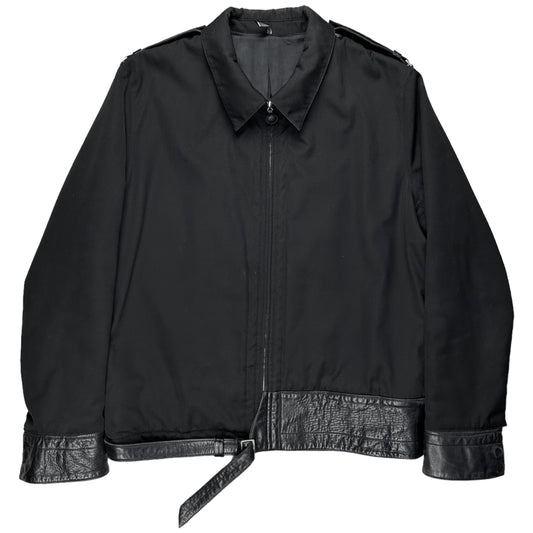 Dior Homme Leather Panel Strap Work Jacket - AW02