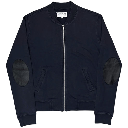 Maison Margiela Leather Elbow Patch Zip Sweater - SS16