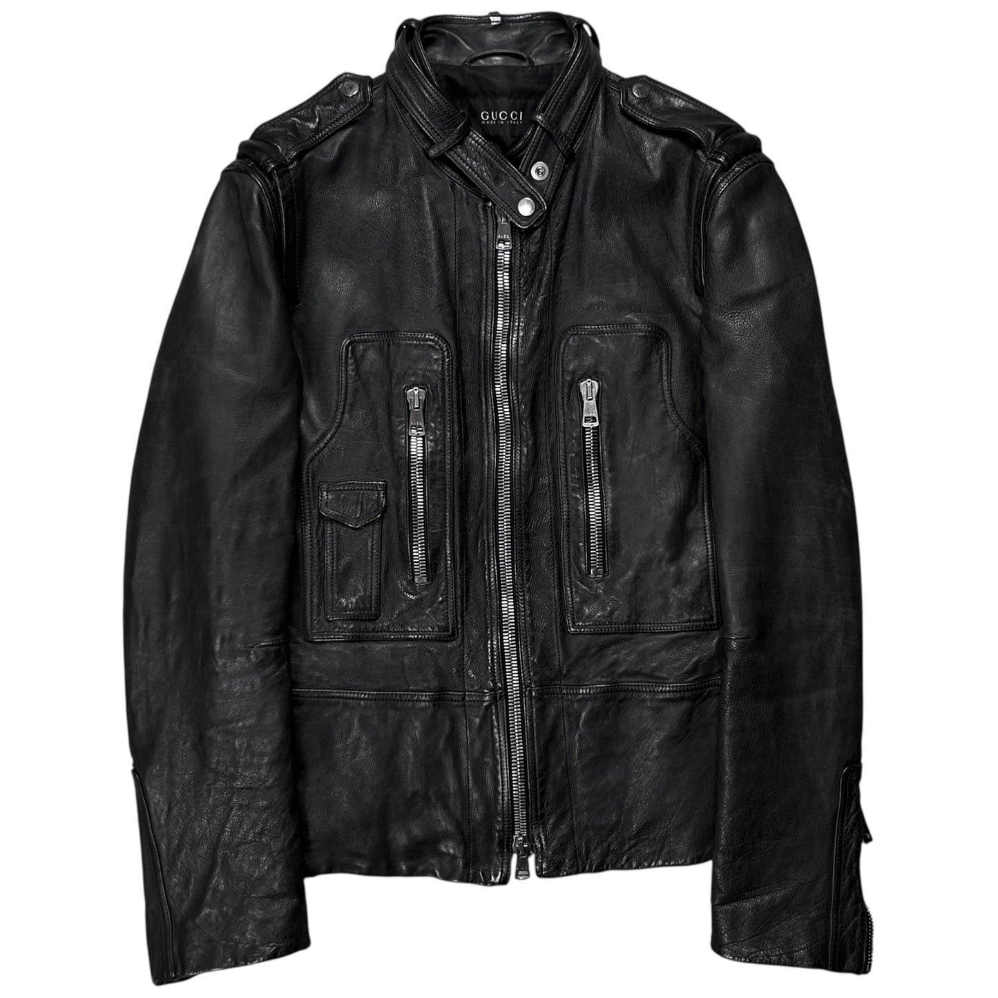 Gucci by Tom Ford Multi Zip Moto Leather Jacket - AW01