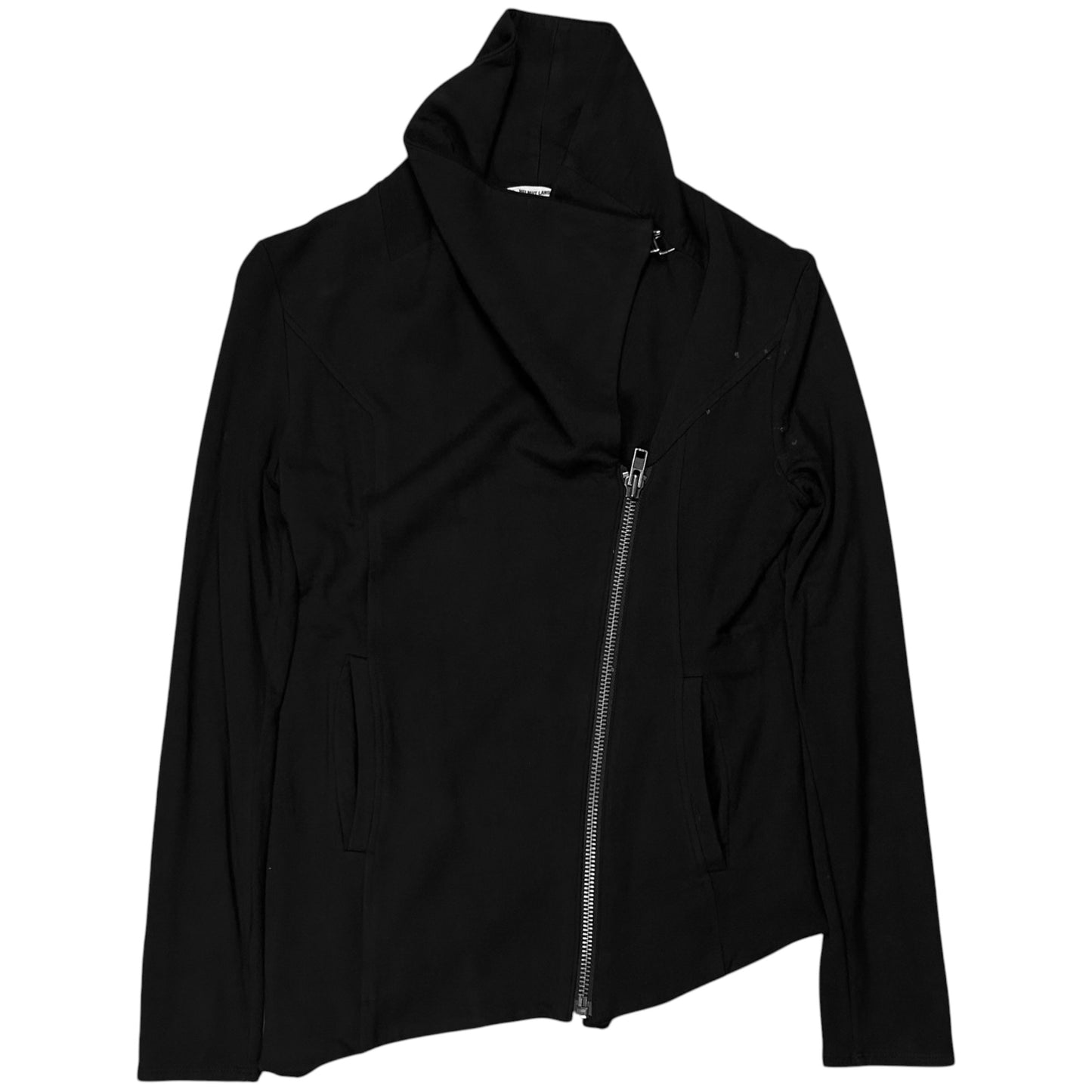 Helmut Lang Asymmetric Drape Collar Rayon Jacket - SS14