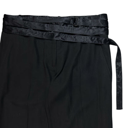Ann Demeulemeester Dual Waistband Bondage Belt Trousers - AW04