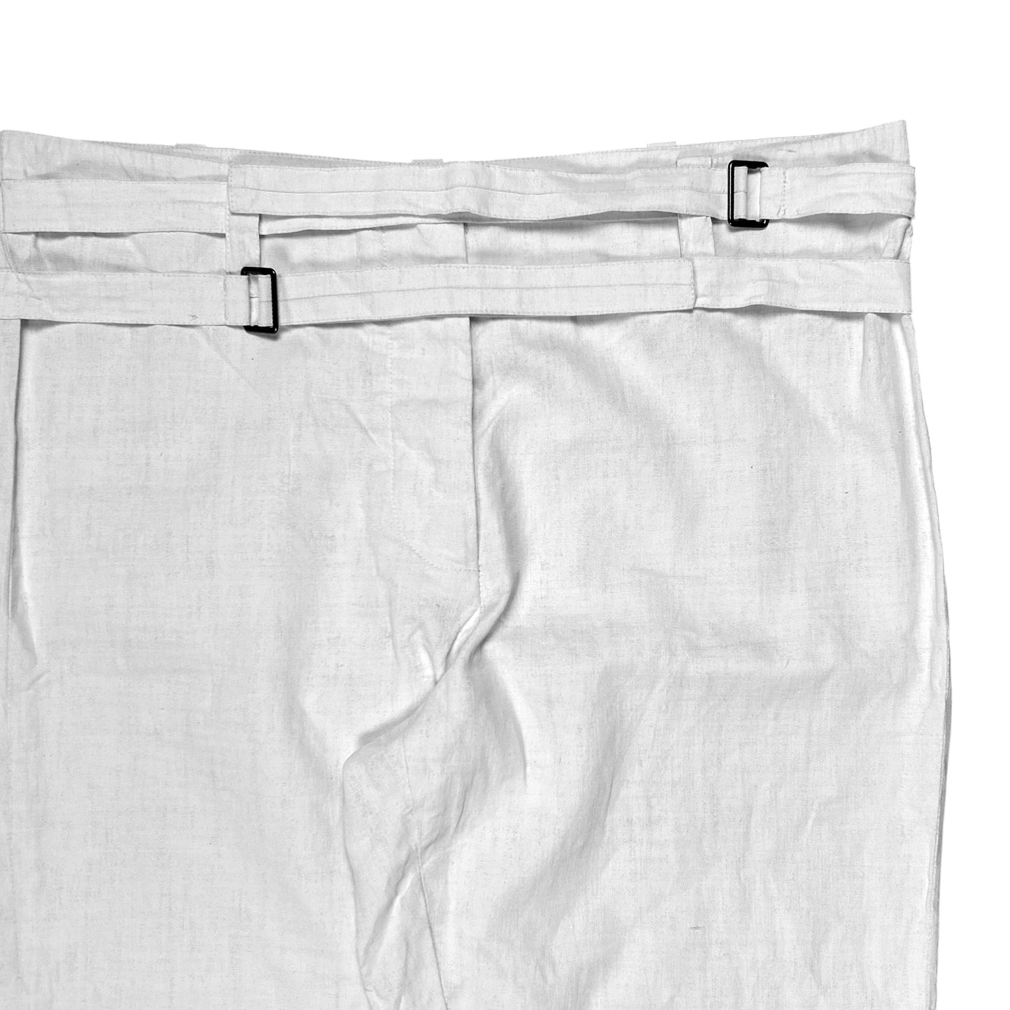 Ann Demeulemeester Dual Bondage Belt Coated Linen Pants - SS03