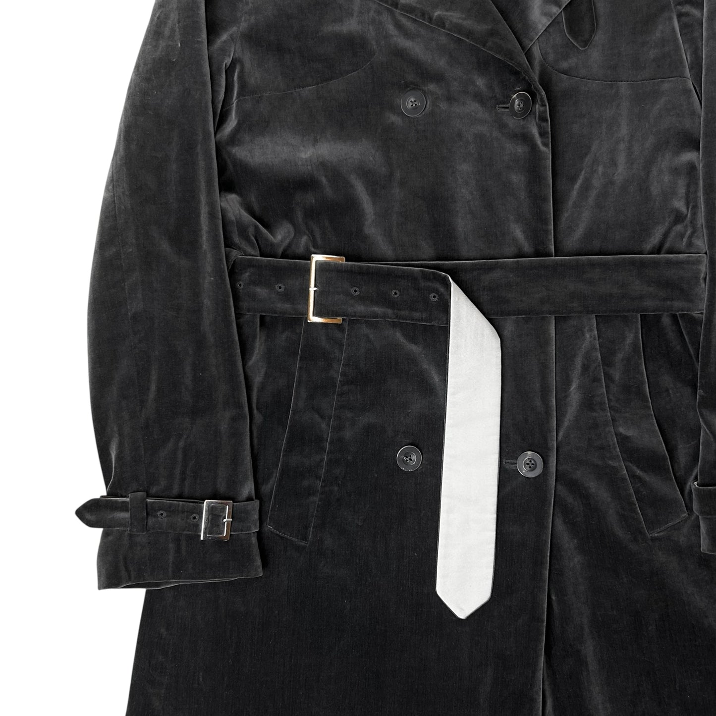 Jil Sander Multi Belted Velvet Coat