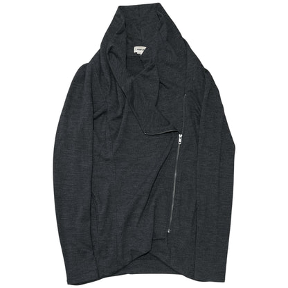 Helmut Lang Asymmetric Zip Drape Cardigan - AW07
