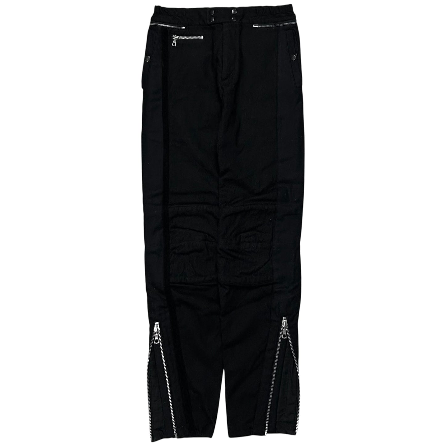 Dries Van Noten Moto Multi Zip Wool Pants - AW14