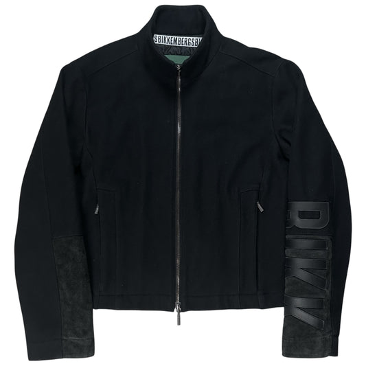 Dirk Bikkembergs Suede Patch Wool Bomber Jacket - AW04