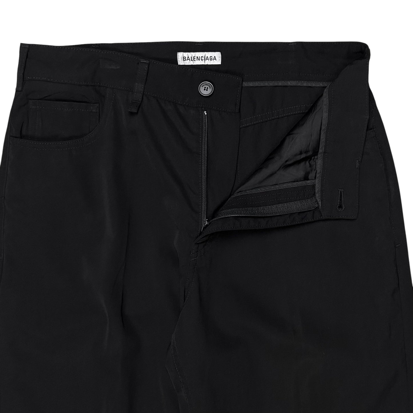Balenciaga Wide Draped Denim Cut Pants - AW21