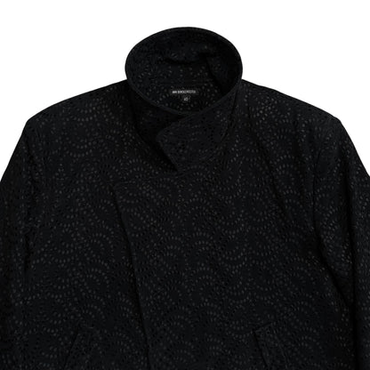 Ann Demeulemeester Embroidered Black Precision Coat - AW14