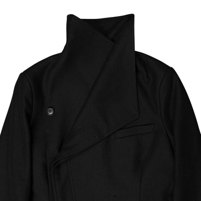 Dior Homme Asymmetric Drape Collar Wool Coat - AW09