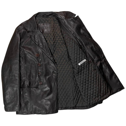 Dirk Bikkembergs Leather Caban Jacket