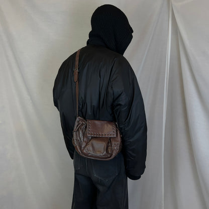 Prada Laced Eyelet Leather Bag