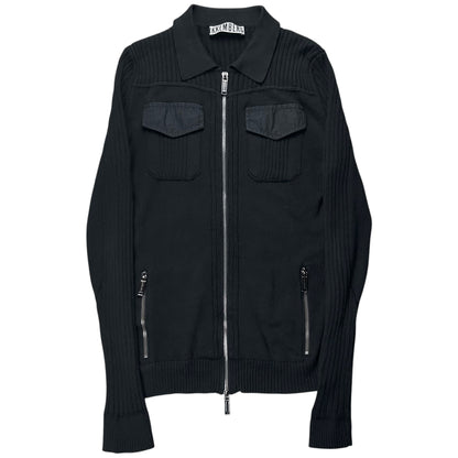 Dirk Bikkembergs Multi Zip Cargo Rib Knit Sweater - SS08