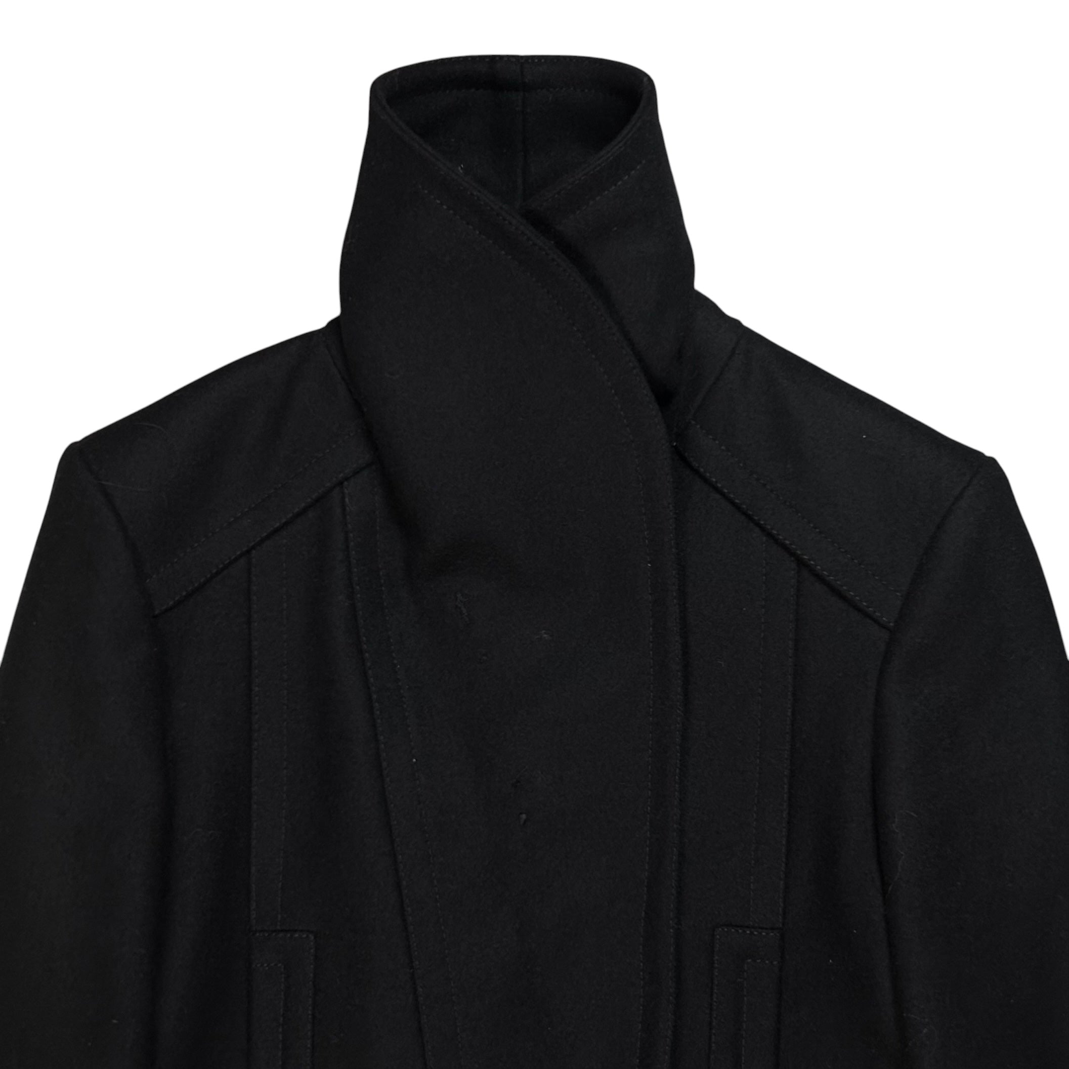 Gucci by Tom Ford Asymmetric Velcro Belted Cashmere Jacket - AW04