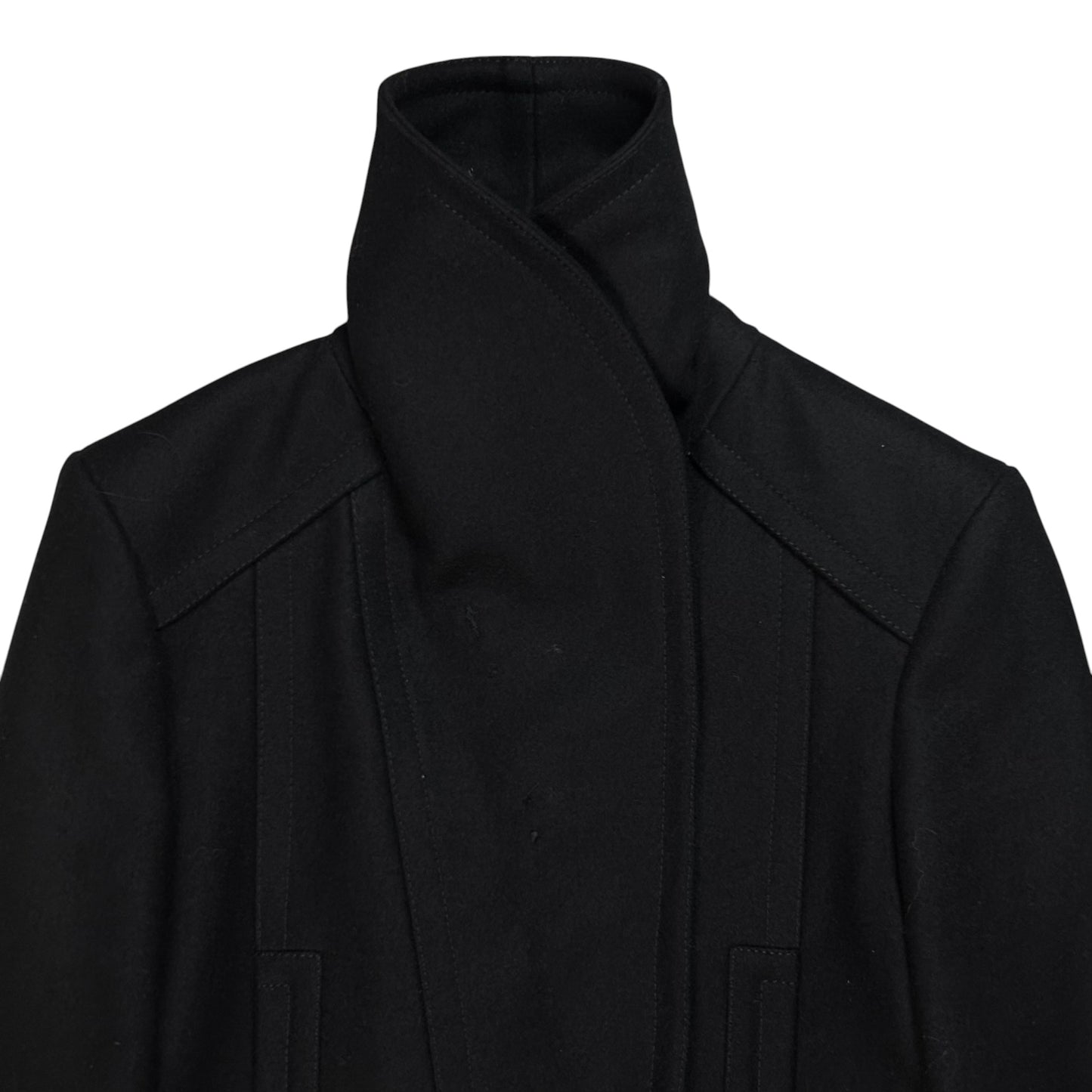 Gucci by Tom Ford Asymmetric Velcro Belted Cashmere Jacket - AW04