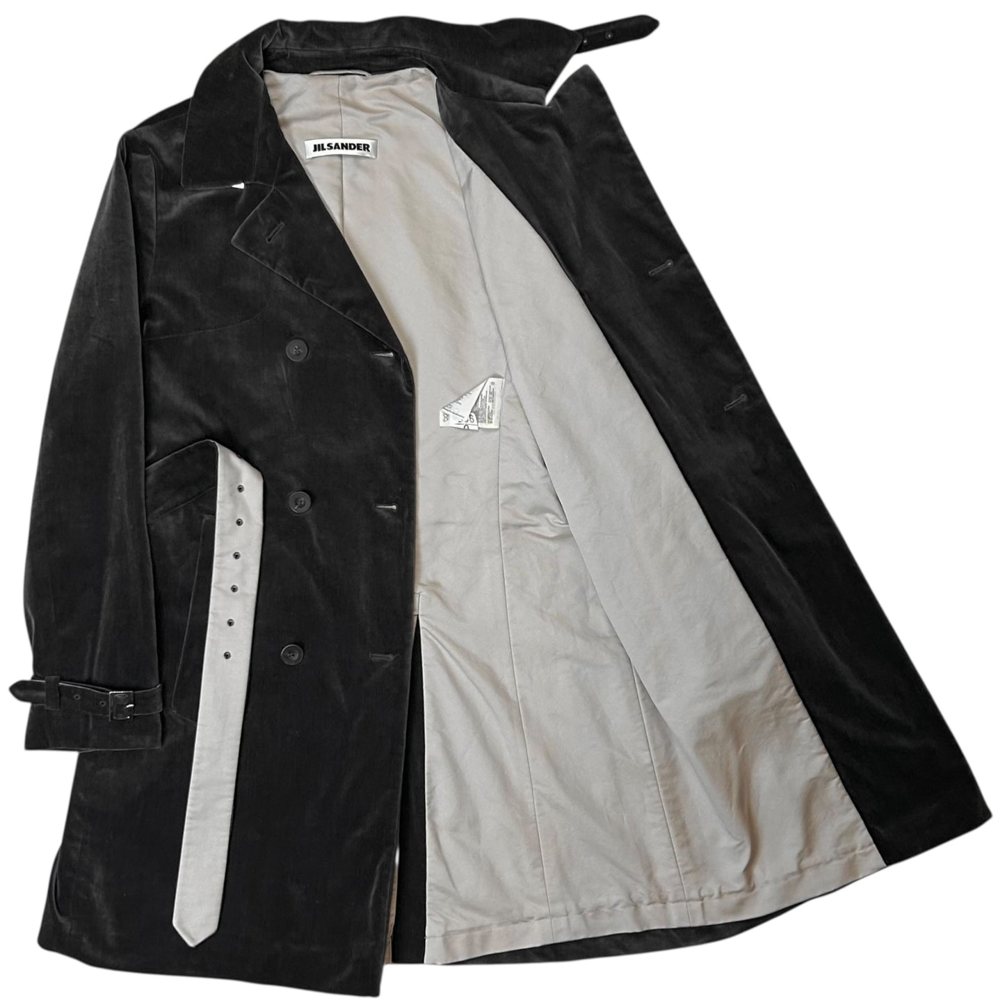 Jil Sander Multi Belted Velvet Coat