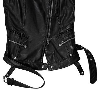 Balmain by Olivier Rousteing Belted Biker Leather Vest - SS12