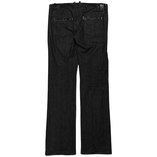 Dirk Bikkembergs Leather Waist Jeans - SS09