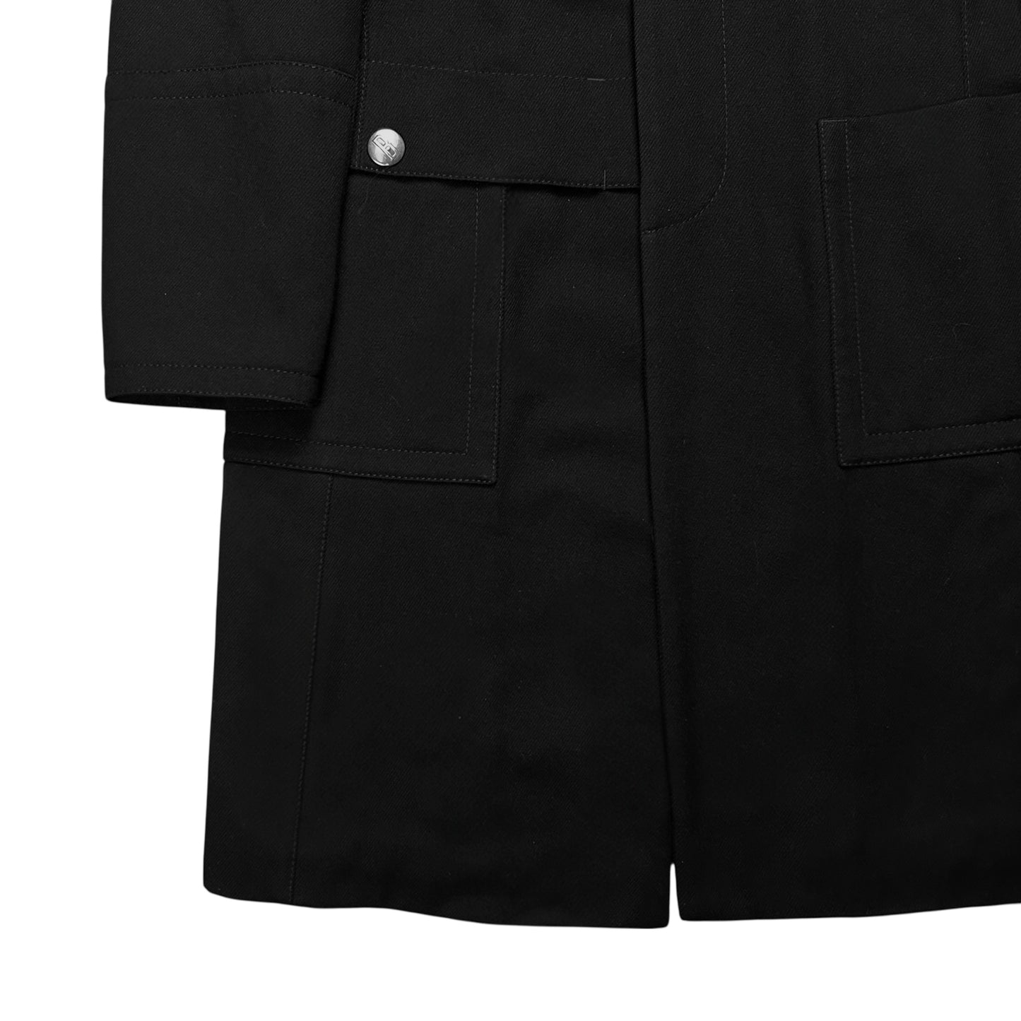 Dirk Bikkembergs Stealth Snap Pocket Wool Coat