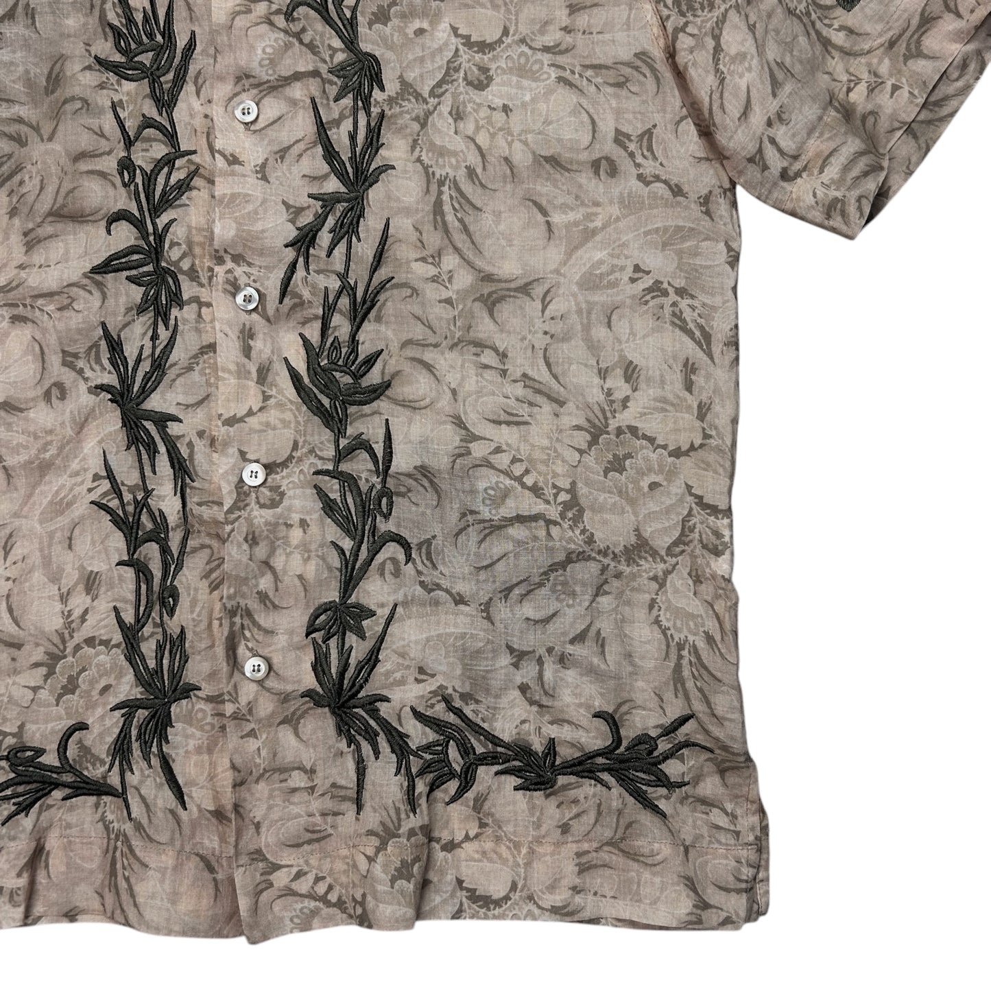 Dries Van Noten Floral Embroidered Camp Collar Shirt - SS18