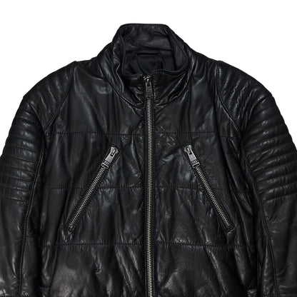 Dirk Bikkembergs Quilted Chest Zip Moto Jacket - AW08
