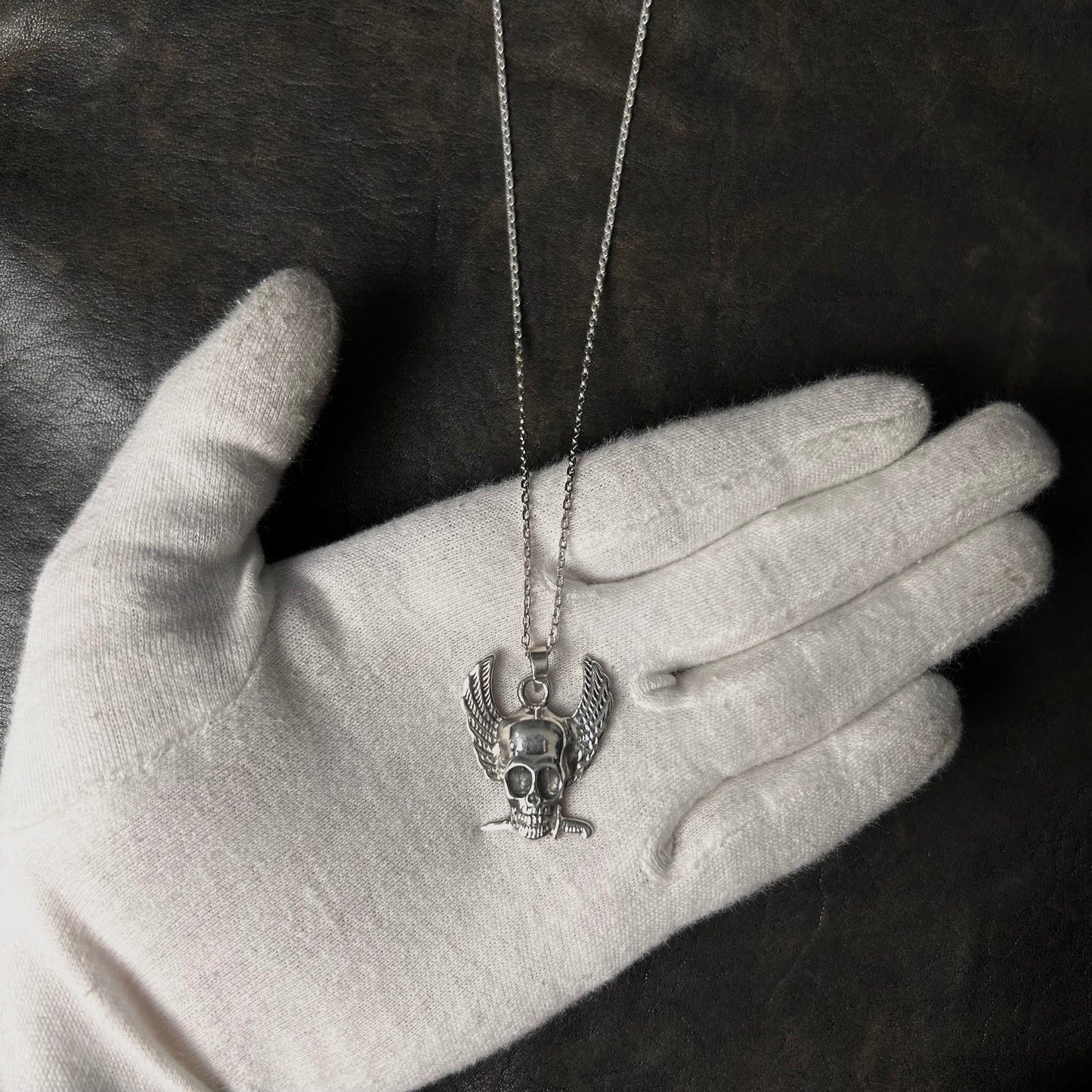 Wing Skull Pendant